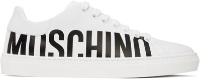 Moschino Logo Print Low-top Trainers In White