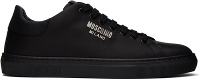 Moschino Black Leather Sneakers