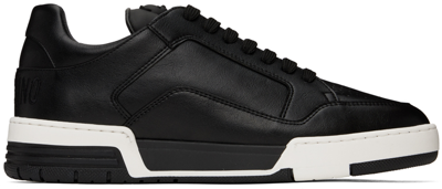 Moschino Black Kevin Sneakers In 000 * Nero