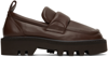 DRIES VAN NOTEN BROWN PADDED LOAFERS