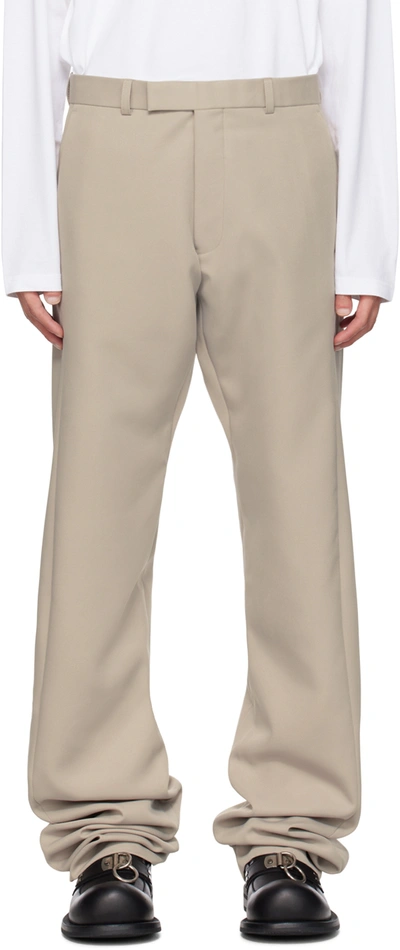 MARTINE ROSE BEIGE TWIST SEAM TROUSERS