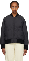 MONCLER BLACK JUCAR DOWN BOMBER JACKET