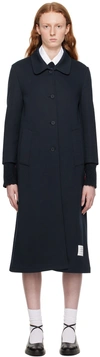 THOM BROWNE NAVY PATCH COAT