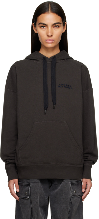 Isabel Marant Relaxed-fit Logo-print Hoodie In Black