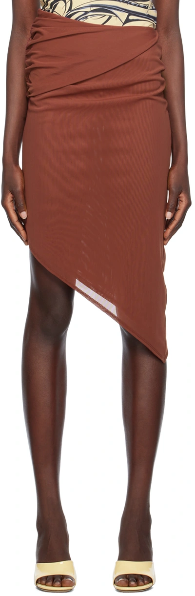 Miaou Brown Mona Skirt In Sable