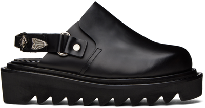 Toga Black Chunky Loafers In Aj1239 - Black