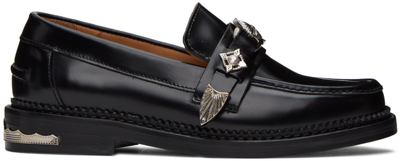 Toga Black Hardware Loafers In Aj1041 - Black