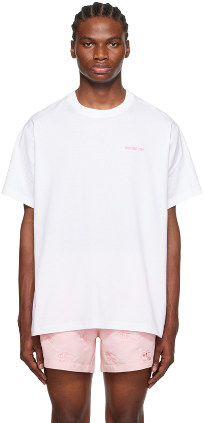 Burberry Oak Leaf Crest Cotton T-shirt In White