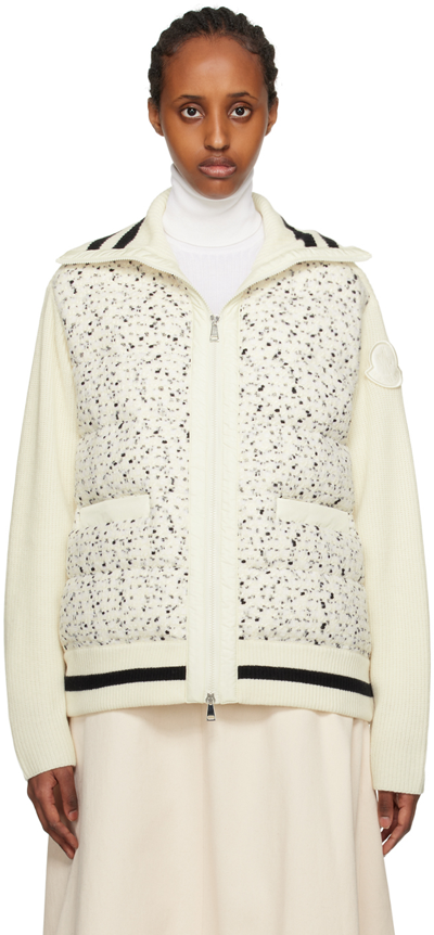 Moncler White Padded Jacket In P09 White