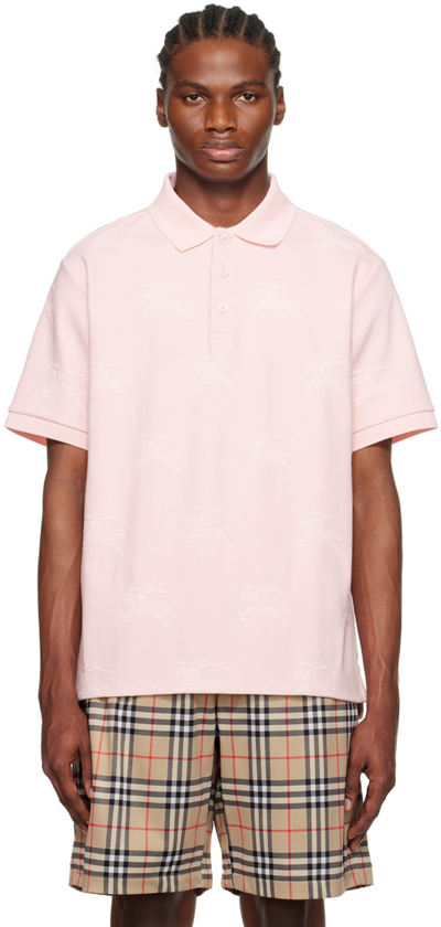 Burberry Pink Ekd Polo In Soft Blossom