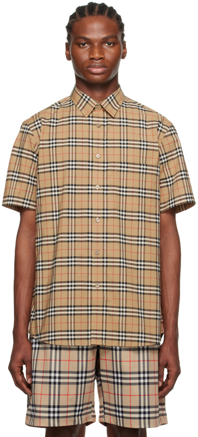 Burberry Beige Vintage Check Shirt In Archive Beige Ip Chk