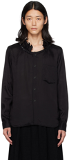 BLACK COMME DES GARÇONS BLACK RUFFLED SHIRT