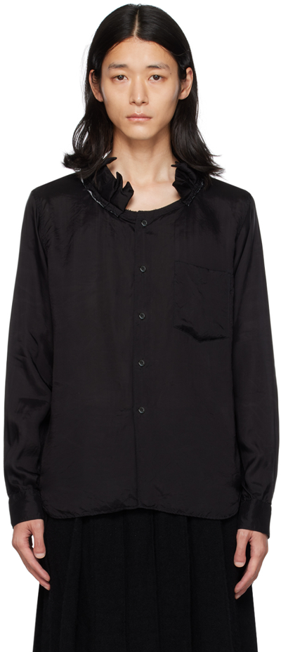 Black Comme Des Garçons Black Ruffled Shirt In 1 Black