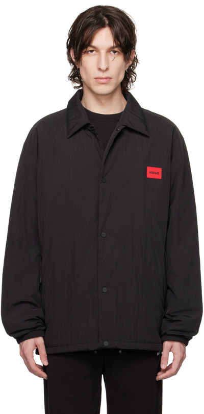 Hugo Black Patch Jacket In 001- Black