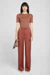 ANINE BING ANINE BING CARRIE PANT IN TERRACOTTA SILK