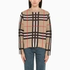 BURBERRY BURBERRY | CREW-NECK SWEATER WITH CHECK MOTIF,8070354145921/N_BURBE-A7026_323-S