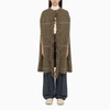 Stella Mccartney + Net Sustain Oversized Fringed Recycled Cotton-blend Cape In Multicolor