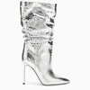 PARIS TEXAS PX514 SILVER LEATHER BOOT,PX514XPMRR/N_PATEX-SI_500-40