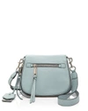 Marc Jacobs Recruit Small Nomad Leather Saddle Bag In Glacier/silver