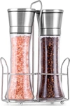 ZULAY KITCHEN REFILLABLE WITH ADJUSTABLE COARSENESS OPTIONS SALT AND PEPPER GRINDER