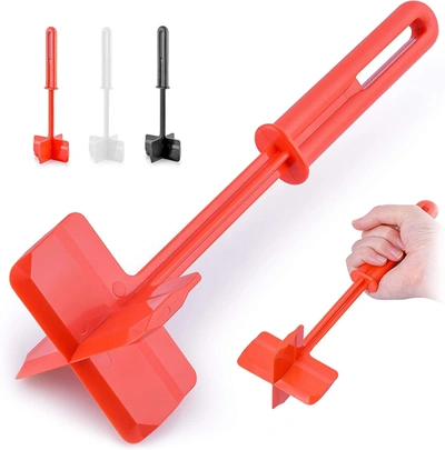 Zulay Kitchen Premium Meat Masher, Ground Beef Masher, & Hamburger Chopper Utensil In Red