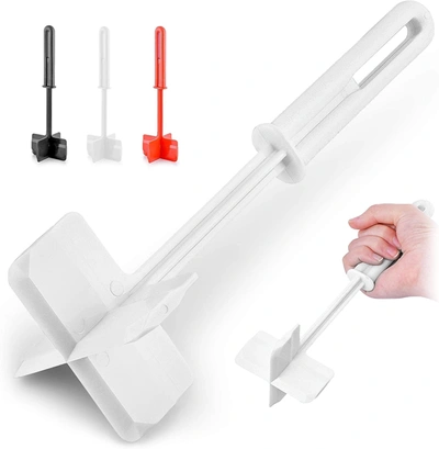 Zulay Kitchen Premium Meat Masher, Ground Beef Masher, & Hamburger Chopper Utensil In White