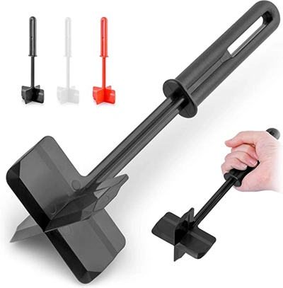 Zulay Kitchen Premium Meat Masher, Ground Beef Masher, & Hamburger Chopper Utensil In Black