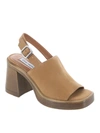 Steve Madden Forza Womens Leather Slingback Heels In Multi