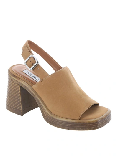 Steve Madden Forza Womens Leather Slingback Heels In Multi