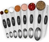 ZULAY KITCHEN STACKABLE DUAL SIDED MAGNETIC MEASURING SPOONS SET OF 8