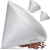 Zulay Kitchen Reusable Paperless Permanent Stainless Steel Coffee Filter In White