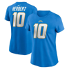 NIKE NIKE JUSTIN HERBERT POWDER BLUE LOS ANGELES CHARGERS PLAYER NAME & NUMBER T-SHIRT