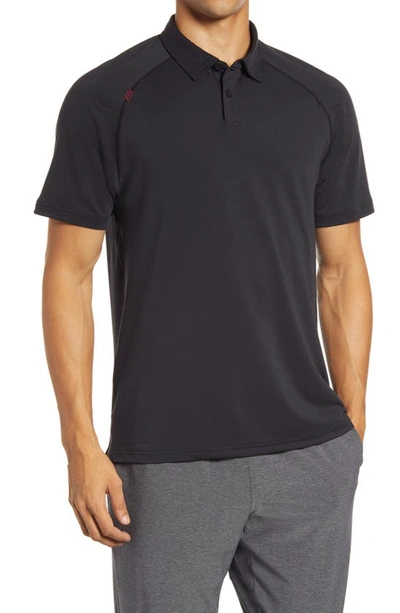 Rhone Delta Short Sleeve Polo In Black