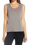Ming Wang Scoop Neck Tank In Mink