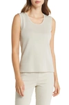 Ming Wang Scoop Neck Tank In Limestone