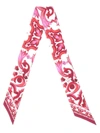Dolce & Gabbana Majolica Bandeau Silk Twill Scarf In Purple