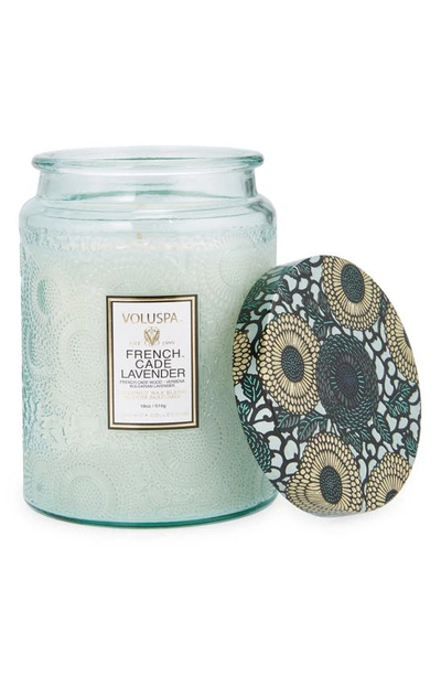 VOLUSPA LARGE FRENCH CADE & LAVENDER CANDLE, 18 OZ