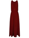 Cri.da Crida Silk Midi Dress In Red