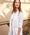 Michael Stars Lottie One-button Linen Blazer In Ivy