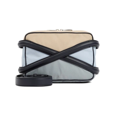 Alexander Mcqueen Logo-print Camera Bag In Nude &amp; Neutrals