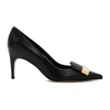 Sergio Rossi Leather Pointed-toe Pumps In Black