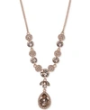 GIVENCHY MULTI-CRYSTAL Y-NECK NECKLACE