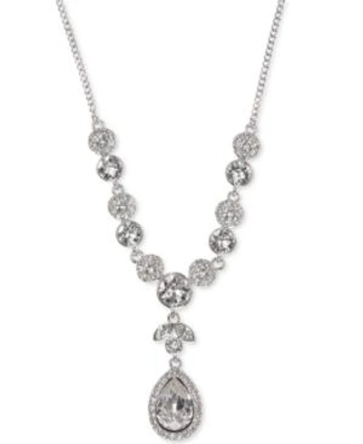 GIVENCHY MULTI-CRYSTAL Y-NECK NECKLACE