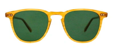 Garrett Leight Brooks 2002 Bt/grn Plr Square Polarized Sunglasses In Green