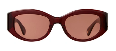 Garrett Leight Sunglasses In Bordeaux