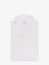 Nugnes 1920 Slim Fit Cotton Shirt With Plastron In White