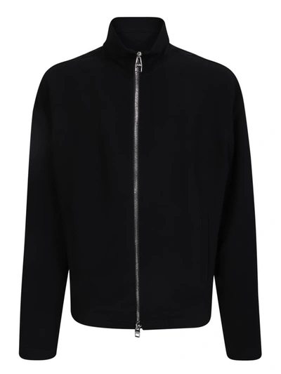 Alexander Mcqueen High Necked Ziped Jacket In Black