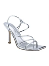 Marc Fisher Womens Patent Square Toe Heels In Silver