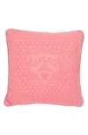 Versace Seashell Baroque Double Face Accent Pillow In Flamingo