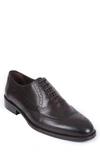 Vellapais Anderson Brogue Wingtip Oxford In Dark Brown
